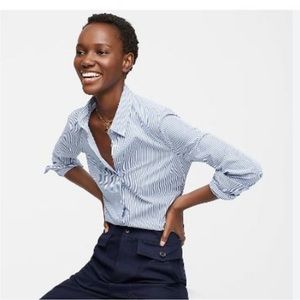 J. Crew Slim Stretch Perfect Shirt in Blue